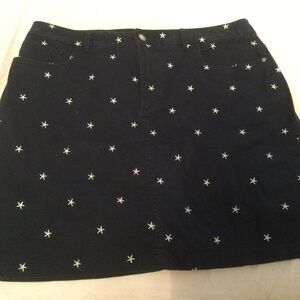 Croft and Barrow Navy Blue With White Stars Skort 14